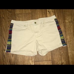 Tan shorts with Baja Inca side patch